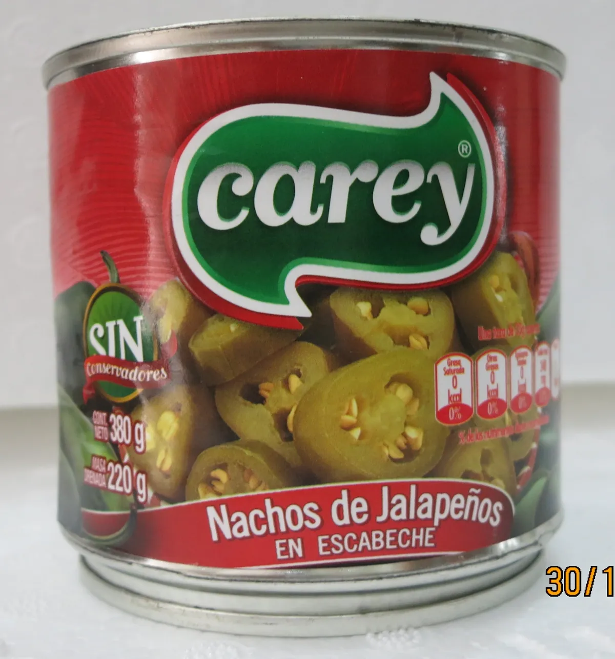 Canned Jalapeno Rings for Nachos, 380g