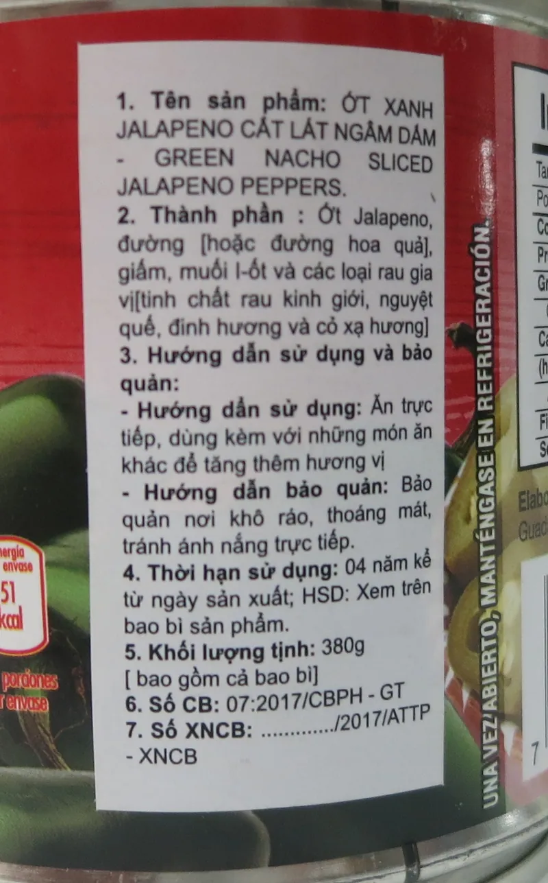 Canned Jalapeno Rings for Nachos, 380g — vn